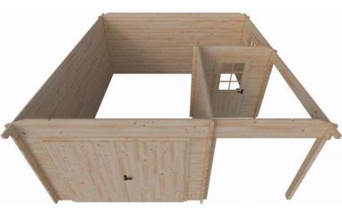 Garaż drewniany - RYSZARD 530x570 21,9 m2