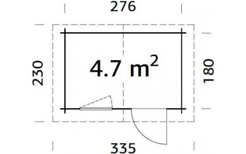 Domek narzędziowy - TOMASZ A 296x200 4,7 m2