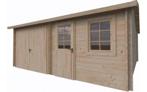 Garaż drewniany - KAROL 595x580 31,2m2