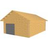 Garaż drewniany - KSAWERY 630x880 43m2