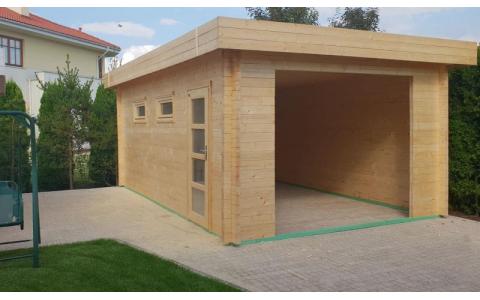 Garaż drewniany - MARIUSZ 380x536 17.9m2