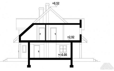 Dom mieszkalny - SOSNOWO DWS 1150x1040 144.53 m²