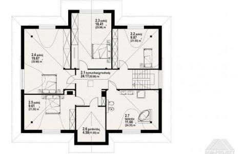 Dom mieszkalny - CHMIELOWICE DW 1520x1460 234.74 m²