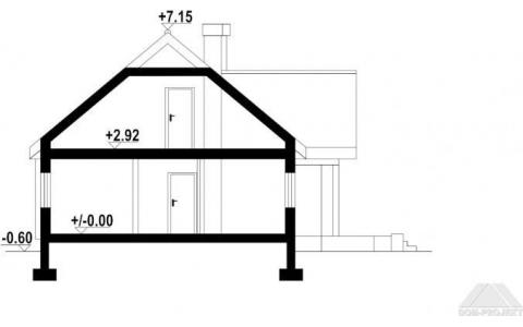 Dom mieszkalny - CHMIELÓW DW 15 1200x1020 122.11 m²