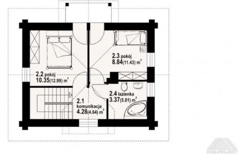 Dom mieszkalny - GRÓDEK DW 13 840x660 62.49 m²