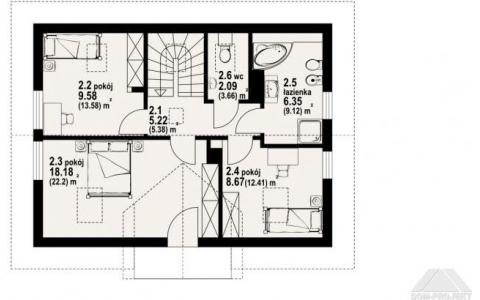 Dom mieszkalny - GRYFÓW DWS 1080x810 110.56 m²