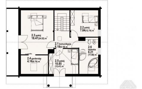 Dom mieszkalny - JAWORKI 13 DW 1235x1035 124.41 m²