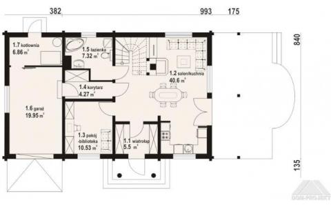Dom mieszkalny - MILICZ DW 1550x975  132.43 m²
