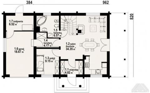 Dom mieszkalny - MILICZ MAŁY DW 1346x820 115.52 m²