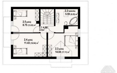 Dom mieszkalny - OLEŚNO 3 RS 1014x879 103.87 m²