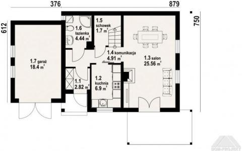 Dom mieszkalny - OSIEK 8 RS 1255x750 80.42 m²
