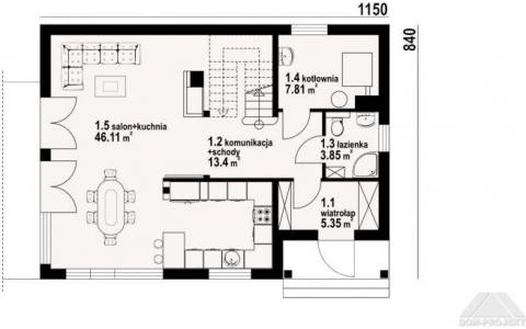 Dom mieszkalny - OSIEK 31 DWS 1150x840 122.56 m²