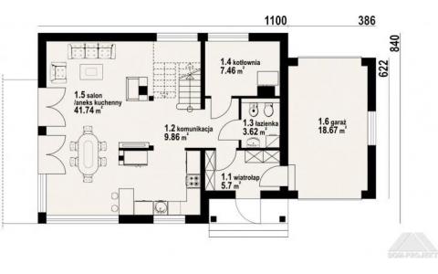 Dom mieszkalny - OSIEK 33 DWS 1486x840 114.51 m²
