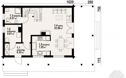 Dom mieszkalny - ŚWIDNICA 36 DW 1300x865 96.35 m²