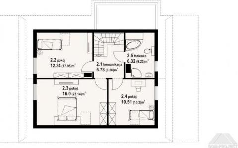 Dom mieszkalny - ŚWIDNICA DW 46 1310x1095 108.04 m²