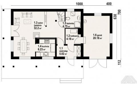 Dom mieszkalny - ŚWIDNICA DWS 7 1400x812 106.46 m²