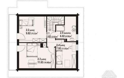 Dom mieszkalny - ŚWIDNICA MAŁA DW 1020x1007 86.51 m²