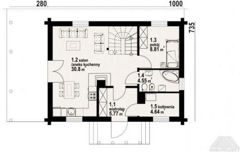 Dom mieszkalny - ZAWOJA DW 11 1280x735 86.2 m²