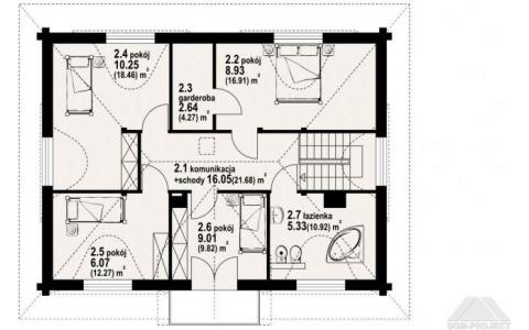 Dom mieszkalny - CHMIELNIKI MAŁE DW 1200x900 19 140.69 m²