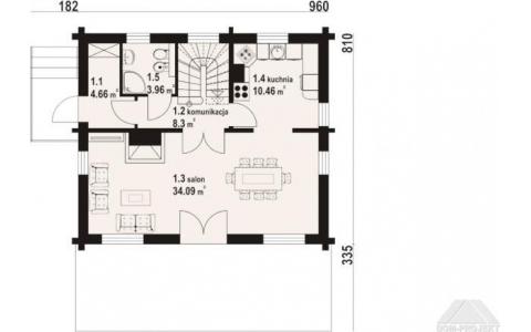 Dom mieszkalny - JAWORZYNKA DW 5 1142x1145 104,93 m²