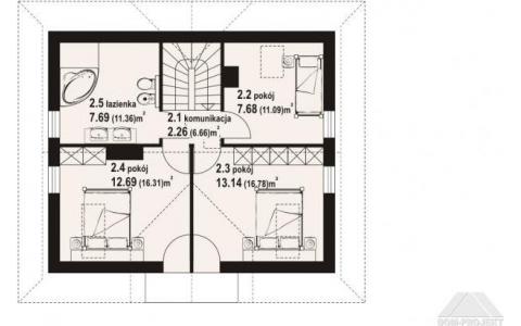 Dom mieszkalny - JAWORZYNKA DW 5 1142x1145 104,93 m²