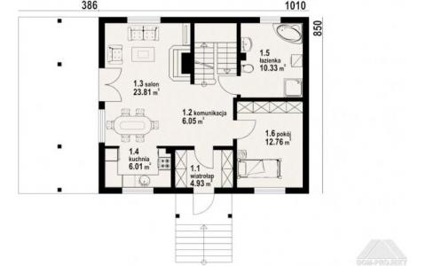 Dom mieszkalny - MILICZ 9S 1396x850 114,96 m²