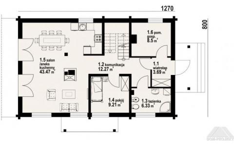 Dom mieszkalny - OLEŚNICA 13 DW 1270x800138.19 m²