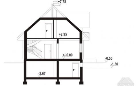Dom mieszkalny - ŚCINAWKA DW 9 1050x830 117.47 m²