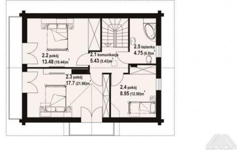 Dom mieszkalny - ŚCINAWKA DW 9 1050x830 117.47 m²